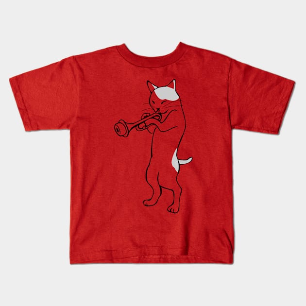 Muted Kitty Kids T-Shirt by nwsoulacademy